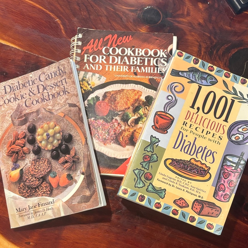 Three Diabetic Cookbook Lot
